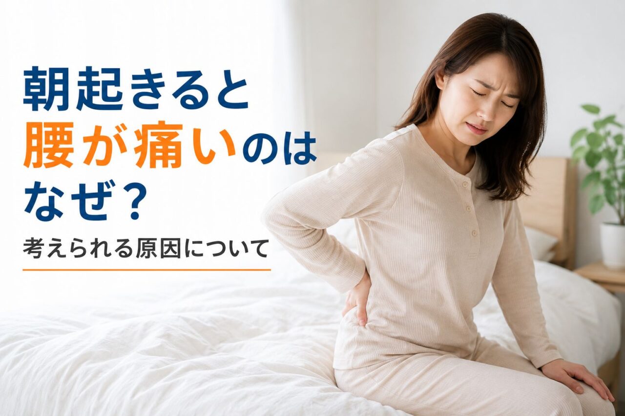 朝起きた時の腰痛で悩む女性